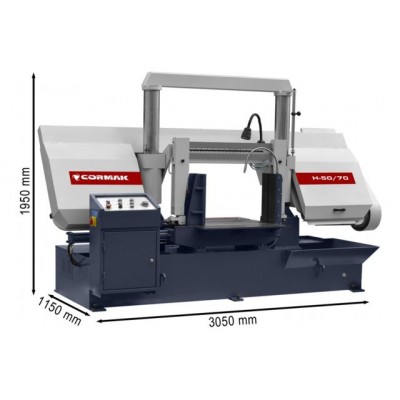 Напівавтоматична стрічкова пила CORMAK H-50/70
