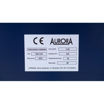 Стрічкова пила по металу Aurora G5013W 230V