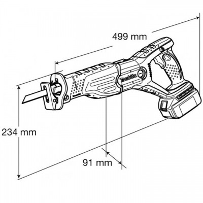 Аккумуляторная сабельная пила Makita BJR 181 RFE