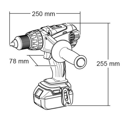 Аккумуляторная ударная дрель-шуруповерт Makita DDF 448 RFJ