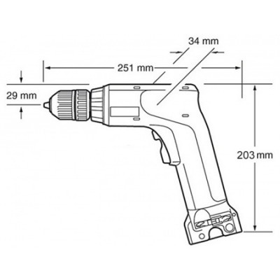 Аккумуляторная дрель-шуруповерт Makita 6019 DWE