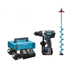 Акумуляторний дриль-шуруповерт Makita DDF 458 + бур для льоду
