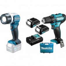 Аккумуляторная дрель-шуруповерт Makita DF333DWYE + фонарь Makita DEADML106