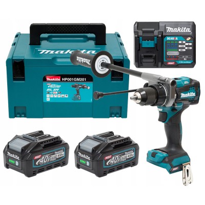 Акумуляторний дриль-шуруповерт з ударом Makita XGT 40 V MAX HP001GM201