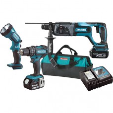 Набор инструментов Makita DLX3043 (DHP482,DHR241,ML185)