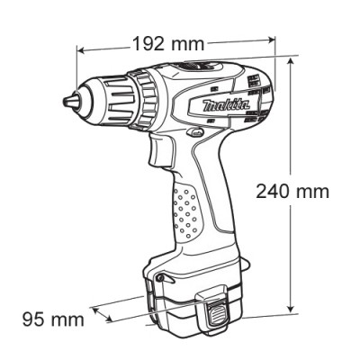 Аккумуляторная дрель-шуруповерт Makita 6281 DWALE