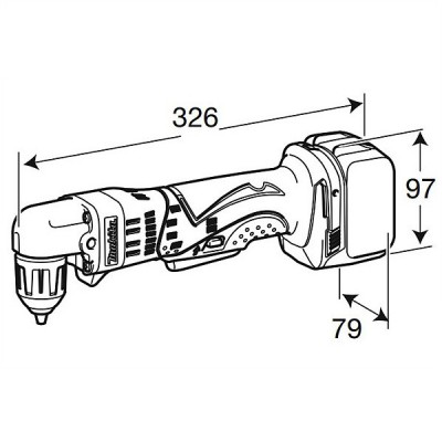 Акумуляторний кутовий дриль Makita BDA 341 RFE