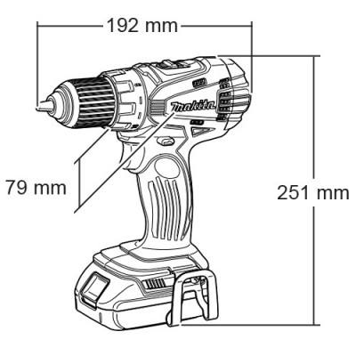 Аккумуляторная дрель-шуруповерт Makita DDF 456 RFE3