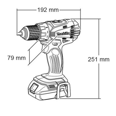 Аккумуляторная дрель-шуруповерт Makita BDF 446 RFE