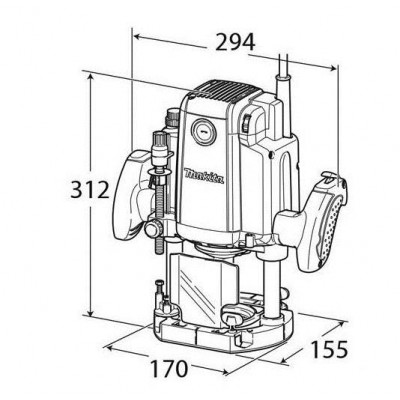 Фрезер ручний Makita RP 2301 FCX