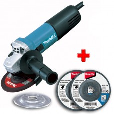 Угловая шлифмашина Makita 9558 HNG + 2 гибкие зачистные диски + опорная подошва 9558HNGB-18312(2)B-20482