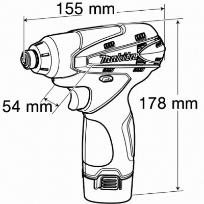 Аккумуляторный гайковерт Makita TD 090 DWE