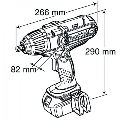 Аккумуляторный ударный гайковерт Makita BTW 450 RFE
