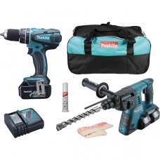 Набор инструментов Makita  DLX2137M  (DHR263,DHP482,BL1840Bx3,DC18RC)