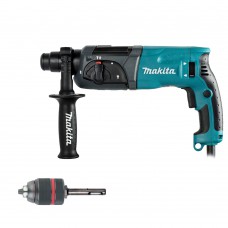 Перфоратор сетевой Makita HR2470X (+ сверлильный патрон быстрозажимной)