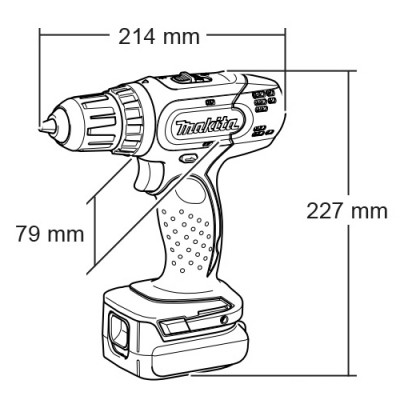 Аккумуляторная дрель-шуруповерт Makita BDF 453 SHE