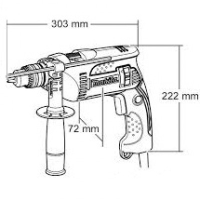 Дрель ударная Makita HP 1640 K