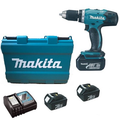 Аккумуляторная дрель-шуруповерт Makita DDF 453 RFE3
