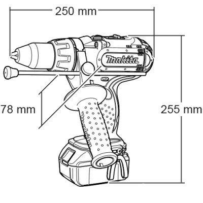 Акумуляторний ударний дриль-шуруповерт Makita BHP 441 RFE