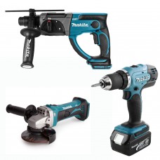 Набір інструментів Makita DLXMUA202452453 (DDF453RFX7 + DHR202Z + DGA452Z)