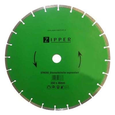 Диск алмазний Zipper ZI-STM350DSS, 350x30x3,5 мм