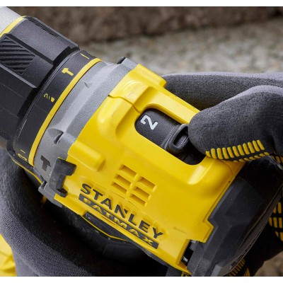 Дриль-шурупокрут акумуляторний безщітковий ударний STANLEY FATMAX SFMCD721D2K