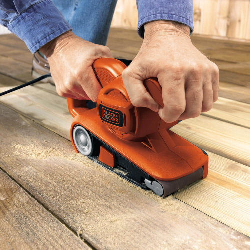 Шлифмашинка по дереву ленточная сетевая Black+Decker KA86
