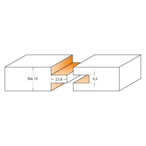 12,8x47,6x19x71x12,7 Набор фрез профиль - контрпрофиль СМТ 800.626.11