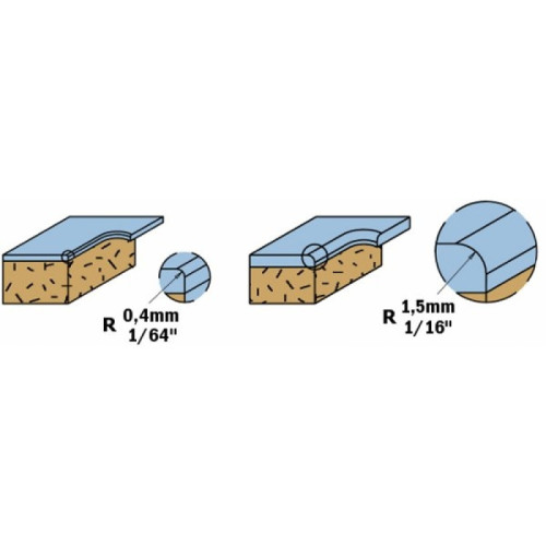 9.5x12.7x52x0.4x6.35 Фрезы фасочного - радиусные СМТ
