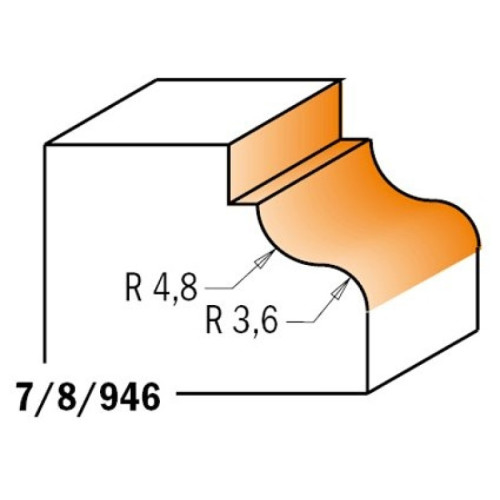 4,8-3,6x34,2x13x6,35 Фрези профільні з підшипником СМТ 846.325.11