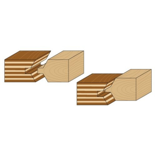 40x25,4x74,5x30°x12 Комплект фрез для соединения под углом (60°) СМТ