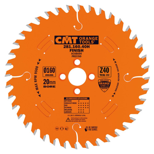 Пильный диск 160x20x2.2x40 – на форматно раскройный станок CMT 281.160.40H