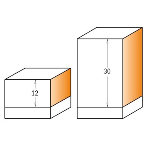 30x19x87x12.7 Фреза концевая прямая пазовая (обгонные) со сменными ножами и подшипником СМТ