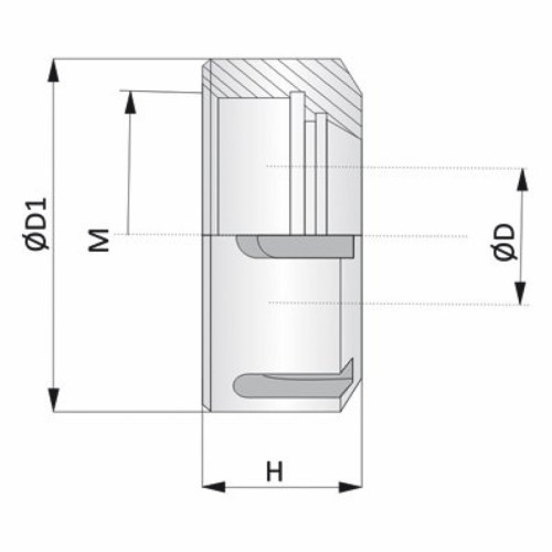 Гайка стандартная ЧПУ станки932GHCOD ER32 М40x1,5x22,5x3-20x50x