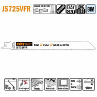 Полотно для сабельної пили 200x180x19x1,27x2,1-3,2x43807 JS725VFR-5