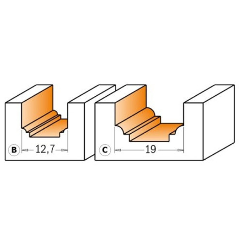 1,2x12,7x12,7x50,8x6,35 Фрезы радиусные (гравировальные) СМТ