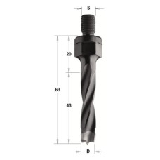 346.120.12 Сверло NP винт. хвост. HW D = 12 I = 43 LB = 63 S = M10 LH