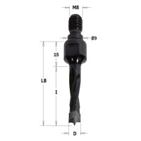 352.080.11 Сверло NP винт. хвост. HW D = 8 I = 30 LB = 45 S = M8 / 9 RH