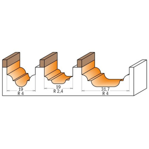 4x31,7x13x58x12,7 Фрезы профильные (псевдофиленка) СМТ