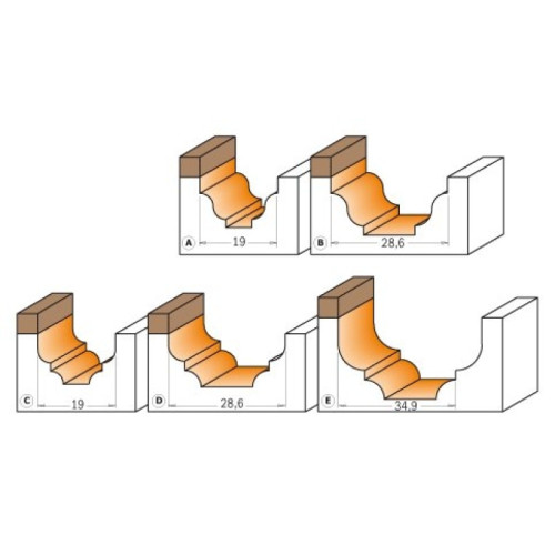 4x28,6x14,3x58,8x8 Фрезы для декорирования с подшипником СМТ