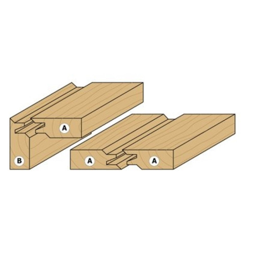 70x31,7x69,9x15 / 28,5x45°x12,7 Набор фрез для угловых соединений СМТ