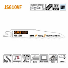Полотно для сабельной пилы 150x130x22x1,6x3,2-5x43682 JS610VF-5