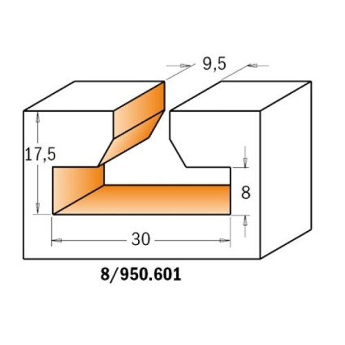 30x9,5x17,5x60,3x12 Фрезы для отверстий типа T СМТ
