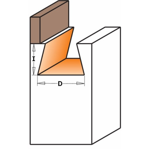 15,8x25,4x68,3x7°x6,35 Фрезы для соединения «ласточкин хвост» СМТ
