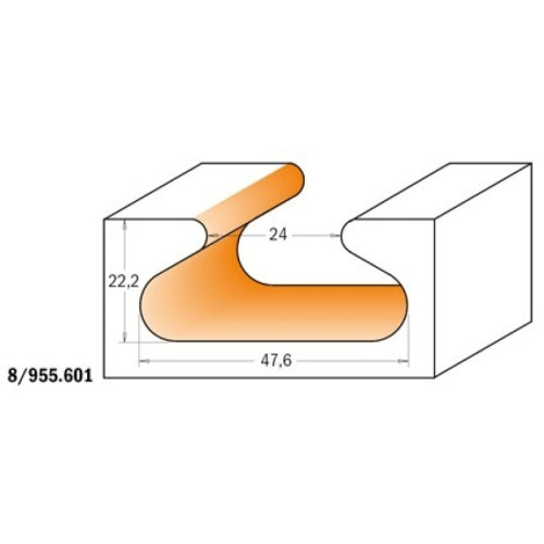 47,6x22x6,35x28,5x66,6x12,7 Фрези для перил СМТ