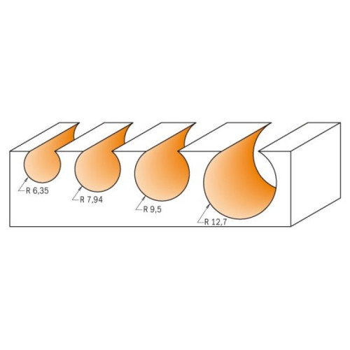 12,7x25,4x23,5x70x12 Сферические фрезы СМТ