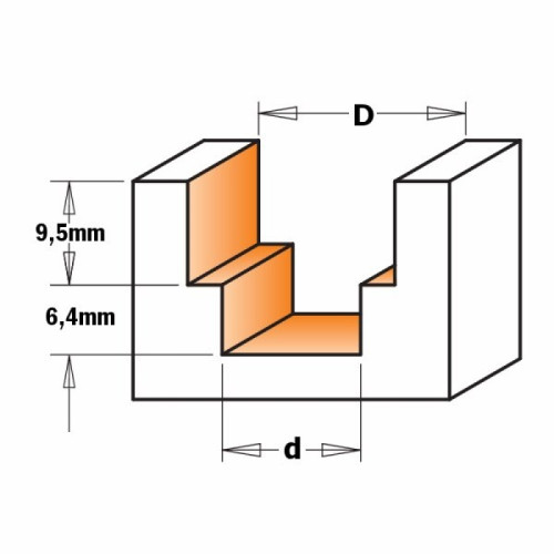 19x15,9x50,8x8 Ступенчатые фрезы СМТ