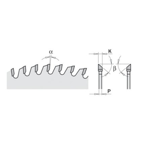 Пильный диск 250x30x3.2x80 – на форматно раскройный станок без подрезного узла CMT 283.080.10M