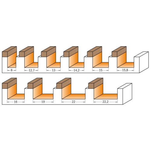 15x31.7x66.5x6 Фреза концевая прямая пазовая с верхним подшипником СМТ