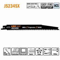 Полотно для сабельної пили 200x180x19x1,25x2,4-4x43744 JS2345X-5
